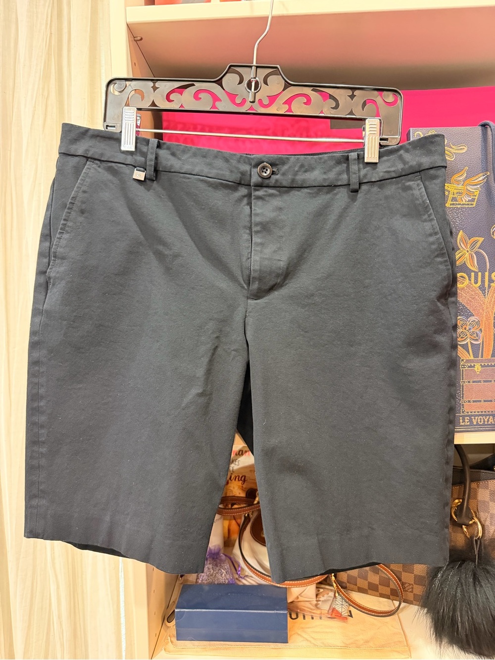Lauren Ralph Lauren Bi-Stretch Twill Shorts – Black – Size 14